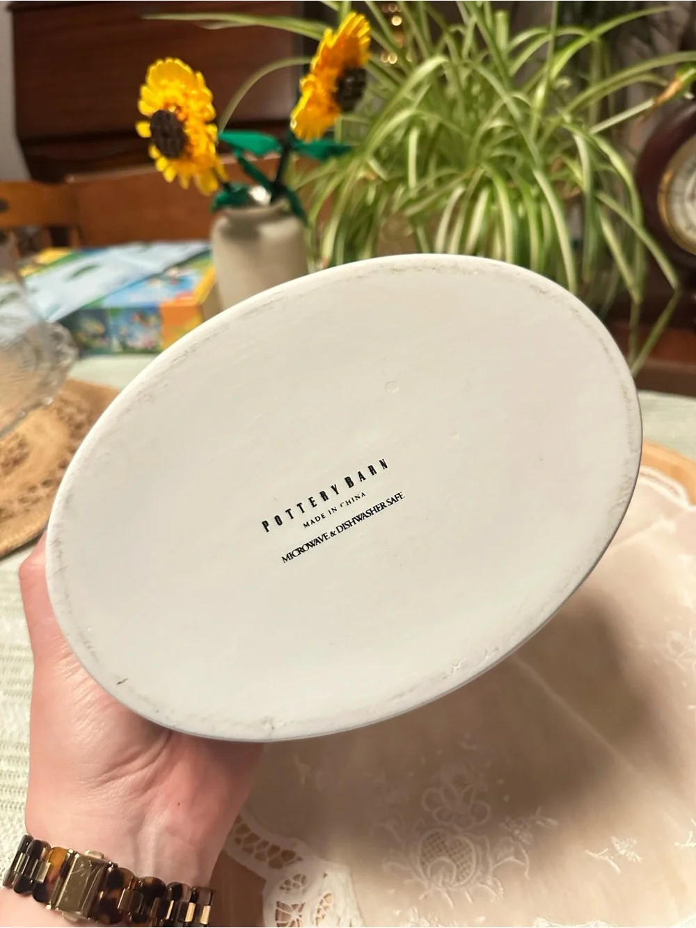 Vintage 90s Pottery Barn Club Blue Oval Casserole Baking Dish